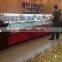 display refrigerated showcase curve glass with bottom storage