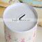 Round shaped Coin bank tin can