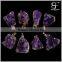 Natural Amethyst Crystal Quartz Geode Cluster Gemstone Irregular Gold Plated Pendant