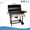 Large Barrel Outdoor Barbecue Grill with Ash Catcher Charcoal BBQ