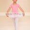kids short sleeve dancewear , girls ballet leotard with skirt