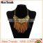 Hot sale alloy leather strap tassel necklace for women