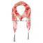 Fashion Romantic Rose Pattern Scarf,soft Polyster Scarf