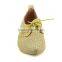 women casual yellow color shoes lace up winter shoes dress relax shoes with leather