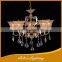 Best Selling Popular Energy Saving 3 Lights Crystal Pendant Lamp with Scallop Drops