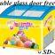 Best seller single-temp commercial sliding glass door chest freezer