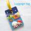 Die cut 3d bulk pvc luggage tag, soft pvc baggage tags