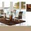 TB teak wood used dining room furniture glod stainless steel dining table set