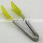 2016 BBQ tool baking utensil stainless steel & nylon food tongs