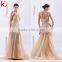 New hot selling yellow one shoulder mermaid prom dress organza chapel wedding dress bridal gown