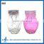 mini clear airtight glass canister with glass lid