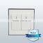 Wenzhou manufacturer pure white with silver ring 2 gang 2 way electric wall switch