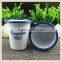 Newest 11oz enamelware mug print tumbler cups enamel tumbler with rolled rim
