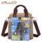 Casual Genuine Leather Hand Bag Canvas Messenger Bag Mens Hand Bag Tablet Messenger Bag For Men