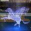 L1.8*W0.6*H1.5m fiber crystal chandelier 0.75mm fiber chandelier with color gradual change