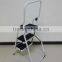 3 step steel ladder with white color