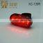 factory wholesale 5 red LED bicycle light,bicycle safety light