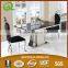 TH299 low price tempered glass dining set design
