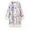 Chiffon Tassel Cardigan Cover-up Tops Women Floral Print Blouse Summer Swimwear Bikini Beach Cover Up Tops for Sexy Women