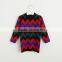 Wholesale matching clothes mother and daughter girls wave pattern knitt dress
