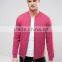 2017 Manufacturer High Quality New Design Durable Baseball Collar 100% Cotton Sweat Pink Casual Men Running Bomber Jacket