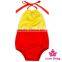 Summer Children Clothes Red Halter Baby Girl Romper Infant Bodysuit Toddler Newborn Clothes