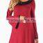 Custom Leaf Mesh Neckline Maternity Tunic Blouses,Wholesale Long Maternity Blouses Clothes
