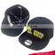 2017Popular black 6 panels gold embroidery stitch hip hop snapback cap and hat fitted cap
