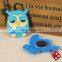 Eco-friendly pink owl design soft pvc refrigerator magnet for leaving message memo