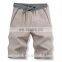 OEM Fashion Style Mens Pants Linen Cotton Shorts Casual Summer Plain Solid Color Pants