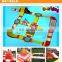 Giant Amusing Red Color Inflatable Floating Water Park Play Equipment With Playground For Sale