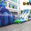 Summer Bright Color Inflatable Water Park Slide With Swimming Pool