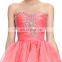 Grace Karin Strapless Watermelon Red Beaded Short Puffy Homecoming Dresses CL6077-1