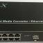 8-портовый 10/100М/1000М гигабитный POE оптический коммутатор с 2 SFP оптическими портами 8POE+2SFP гигабитный POE оптический медиаконвертер