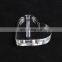 Small clear luxury desktop heart shaped vase