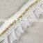 Italian design pearl beads trim fold yarn lace for dress