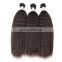2017 hot sale kinky straight 10a grade peruvian hair bundle