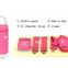 Fashion high quality pink baby helper Mummy bag Baby diaper bag