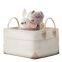 Cotton rope storage basket rectangle storage basket cotton canvas folding laundry basket