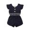 Plain color Baby girl loose jumpsuit soft and breathable wholesale price jumpsuit bodysuit