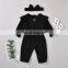 2020 fashion babys solid black red pink  bodysuit