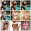 High Cut swimsuit female Push Up Bikinis Mujer Knot Bathing Suit Women Bathers Bandeau Bikini Set Sexy Solid Swimwear New