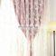 Wholesale luxury double layer one-piece beautiful white embroidered decoration sheer cortina solid full shade blackout curtains
