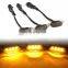 4X4 LED Pickup Accessories Amber 4 LED Lights Front Grill Grille for Ford F150