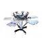 Roll to roll 8 color 8 station t-shirt semi automatic screen printing machine