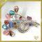Vintage antique colorful crystal rhinestone korean brooch FB-046