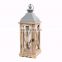 Wooden Decorative Candle Lantern Vintage Rustic Large Hanging Candle Holder For Indoor Outdoor Use