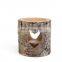 K&B wholesale wooden antique bark candlestick tealight holder lantern for living room decor