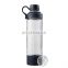 hot selling collapsible personalized fashionable sublimation  black blender protien premium gym protein shaker bottle plastic