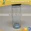 100ml round glass bottle with black lid